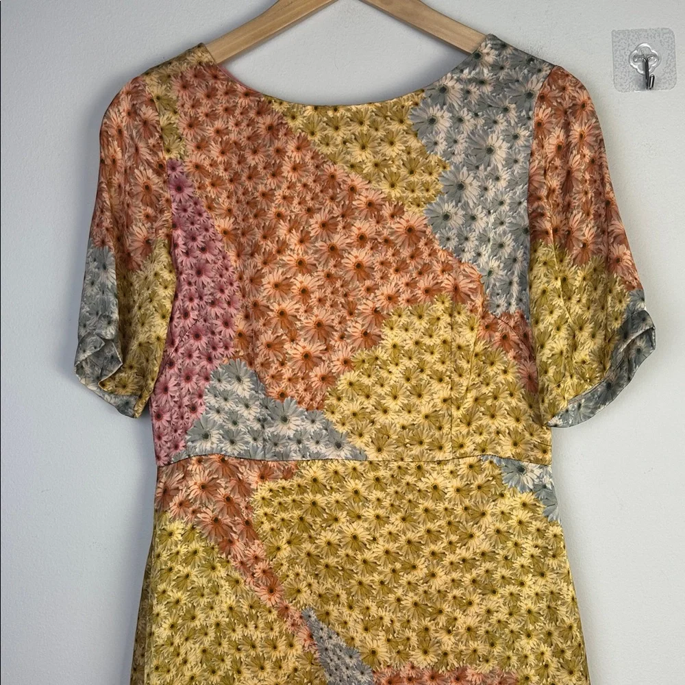 NEW Anthropologie Varun Bahl Catria Floral Dress SM Lined Pockets Made in India - Picture 3 of 16